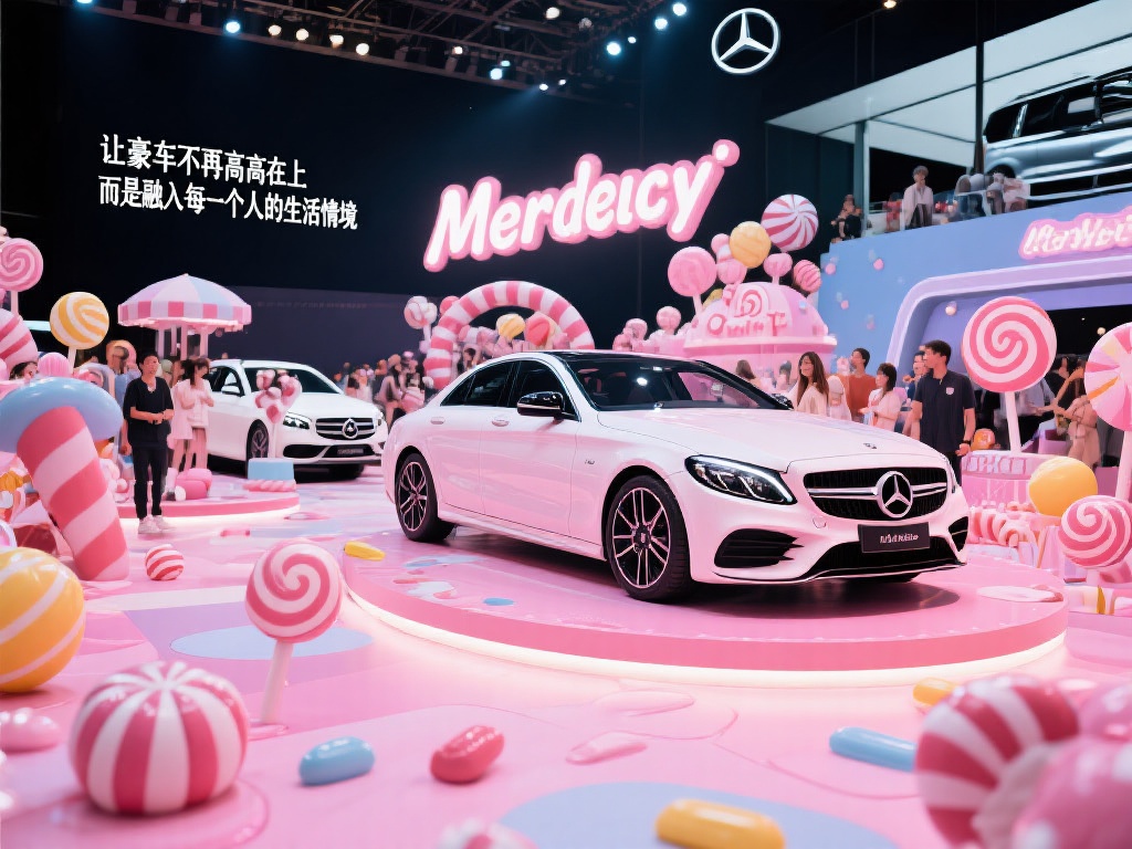 与传统的产品发布会、车展等形式不同，奔驰糖果派对强