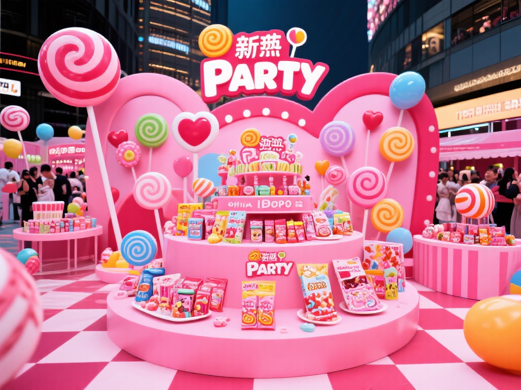 此外，糖果派对还与一些热门品牌联动，让活动增添互动