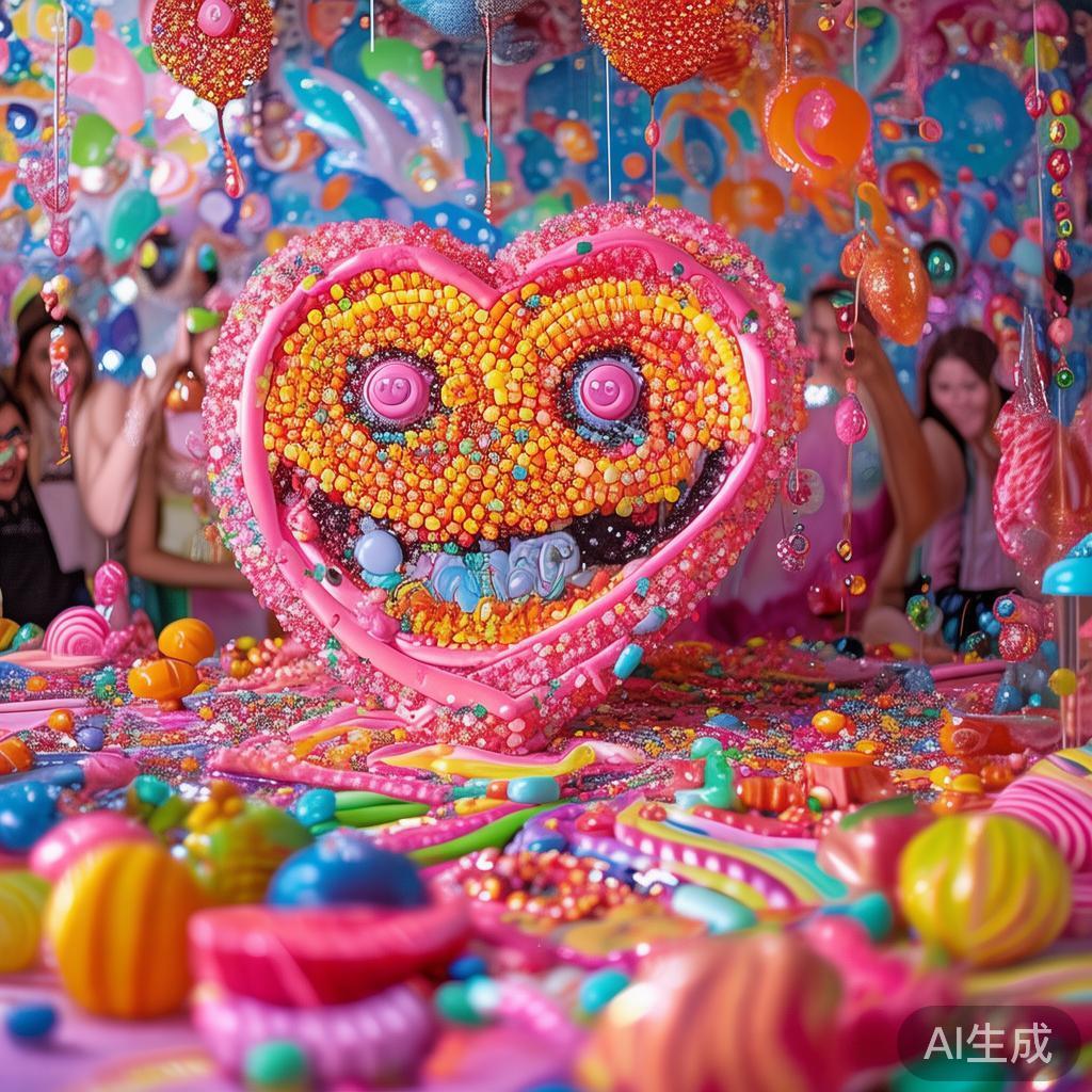 此外，拍照留念也成为糖果派对中不可缺少的一部分。设