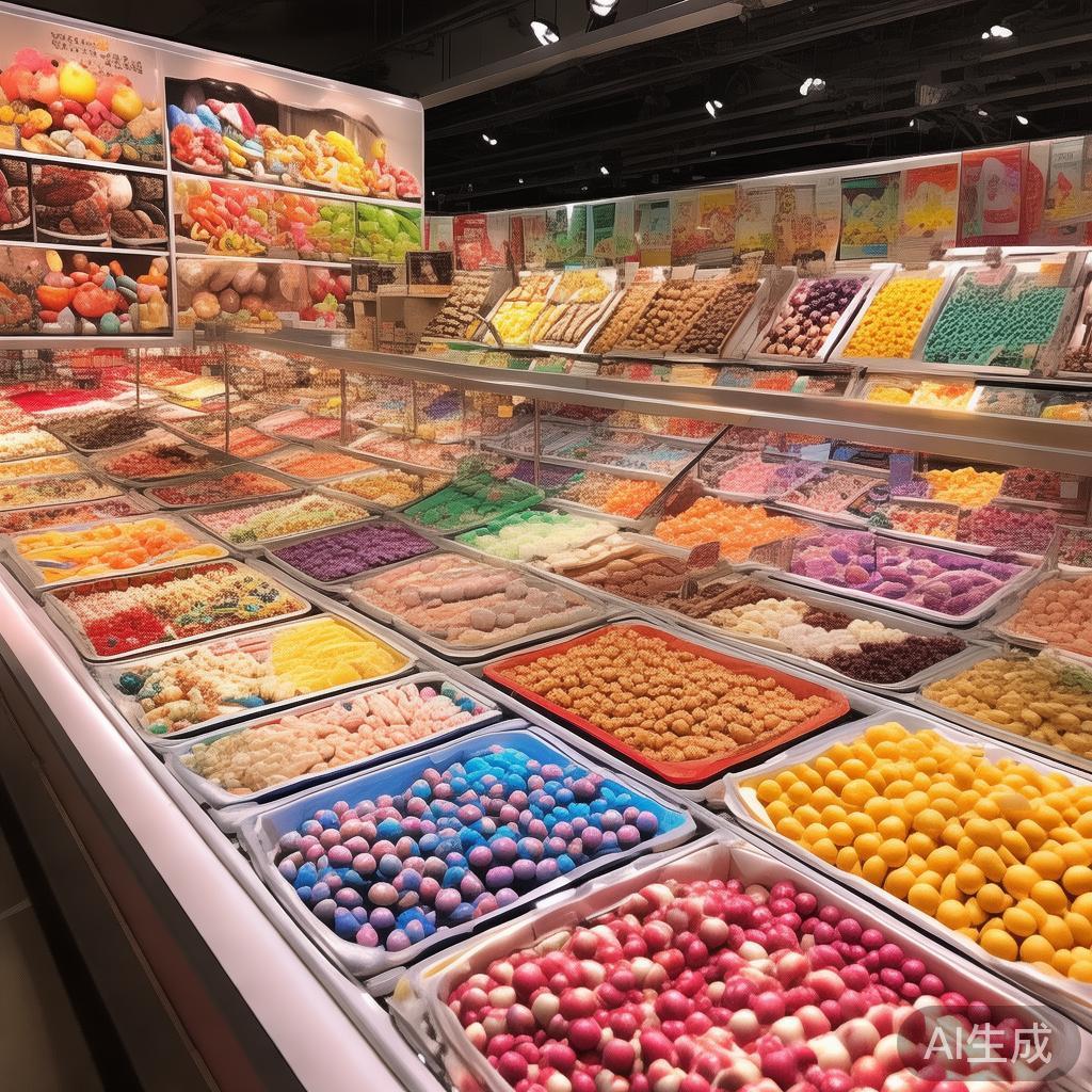 BBN糖果派对:甜蜜狂欢夜邀你共度缤纷多彩的甜蜜时光 丰富多彩的糖果展区
现场设有多个主题区,展出各类