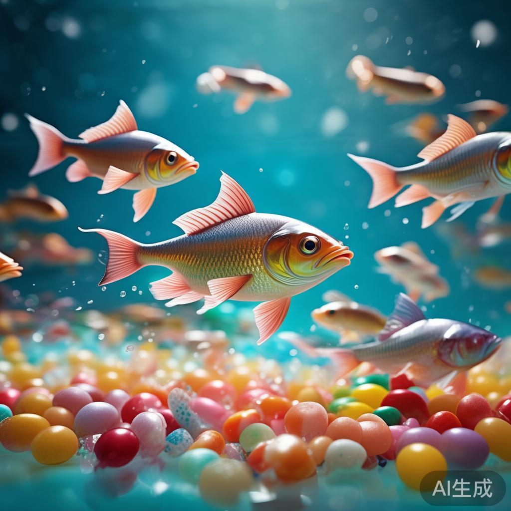 活泼游动的身影：在某些场景中，小鱼用它们灵巧的动作